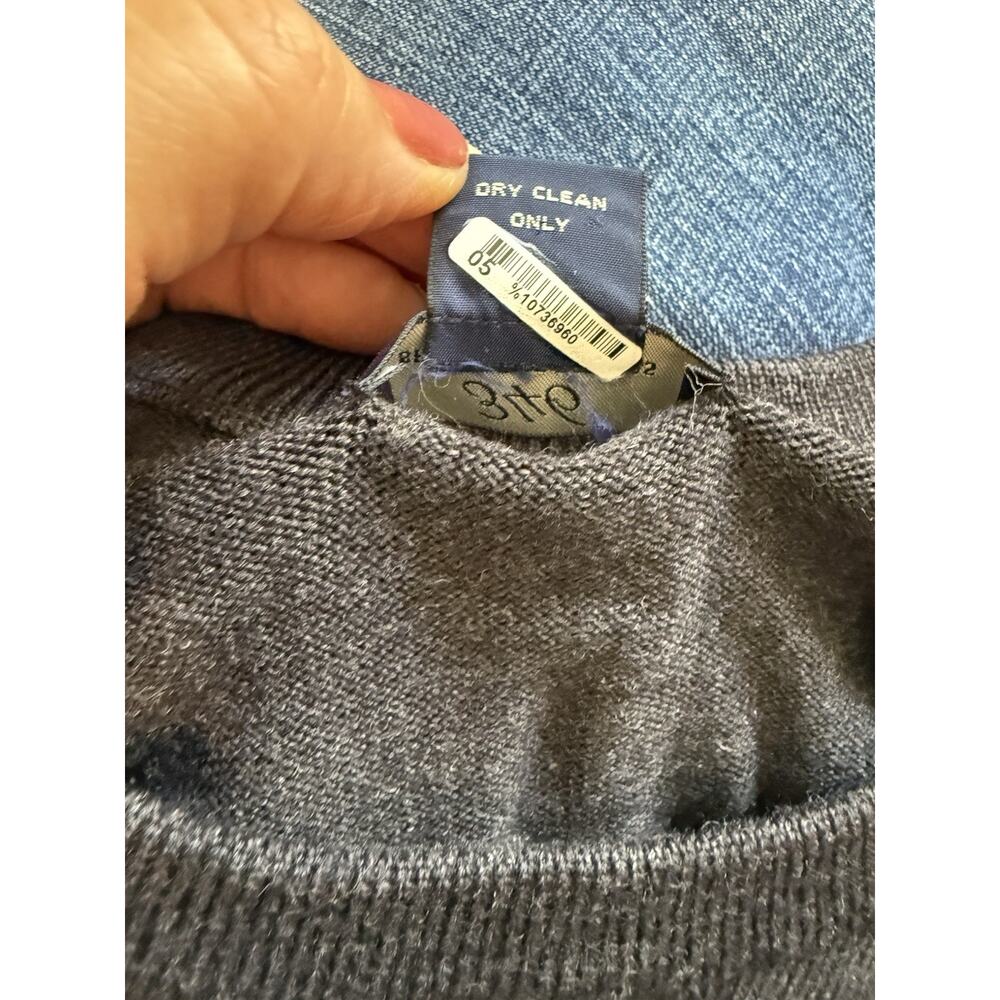 Brooks Brothers 346 Merino Wool Stretch Sweater Mens Large Black Soft - Picture 4 of 4
